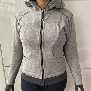 lululemon athletica Gray Full-Zip Hooded Sweatshirt